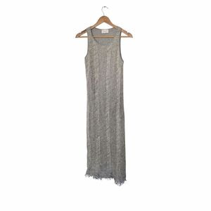 Revolve Feel The Piece Terre Jacobs Grey Crochet Knit Dress